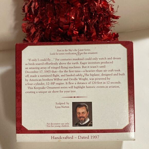 The Flight at Kitty Hawk: Sky's the Limit 1997 Hallmark Keepsake Ornament NIB - Picture 3 of 5